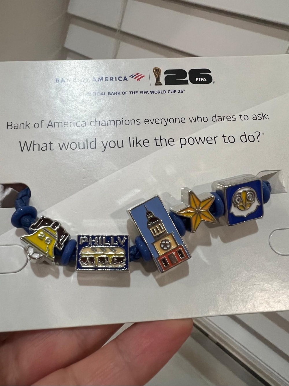 Exclusive BOA FIFA Blue Philadelphia Charm Bracelet -